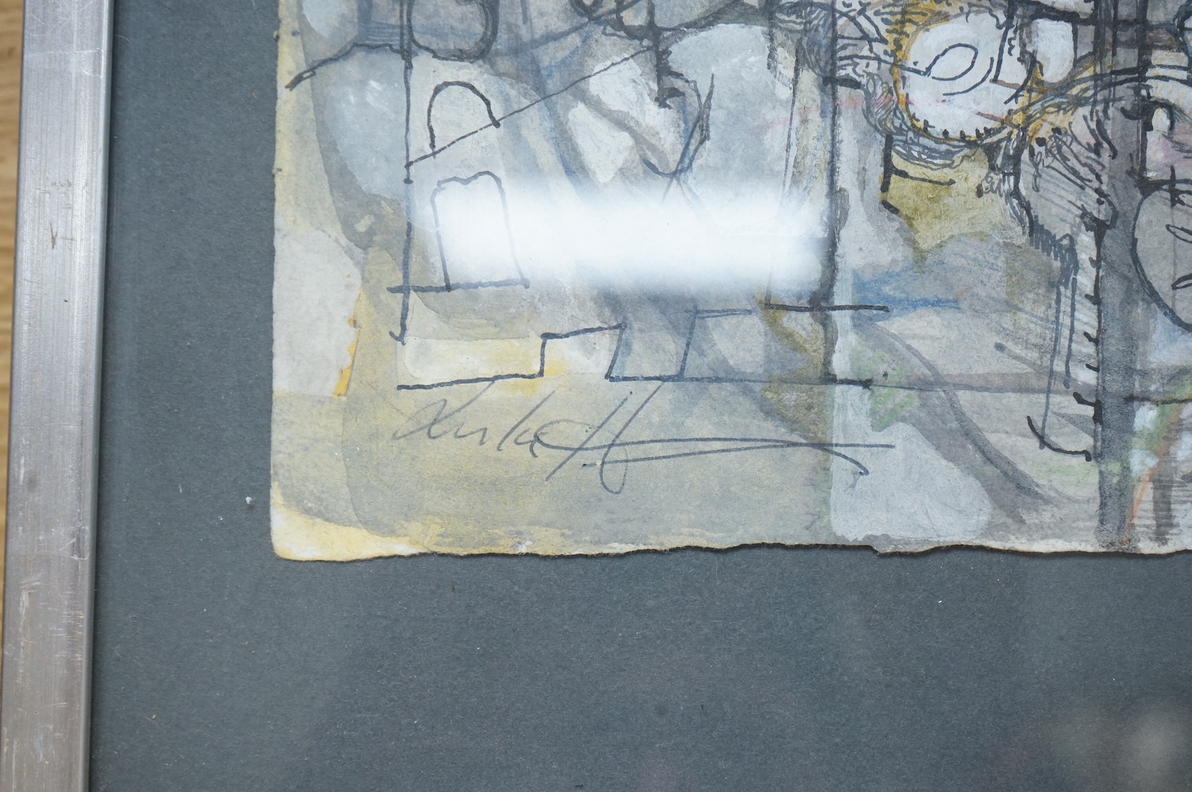 Leslie Hurry (1909-1978), abstract composition, ‘Somerset Sept '20’, mixed media on paper, signed, 39 x 34cm